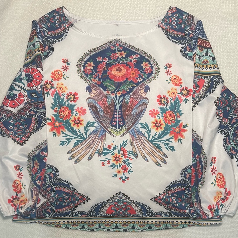 Floral Patterned Women's Elegant Chic Blouse